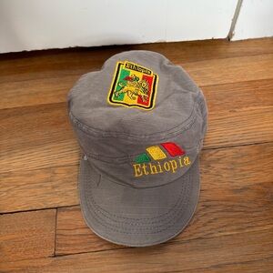 Gray Cap with Ethiopia Embroidery